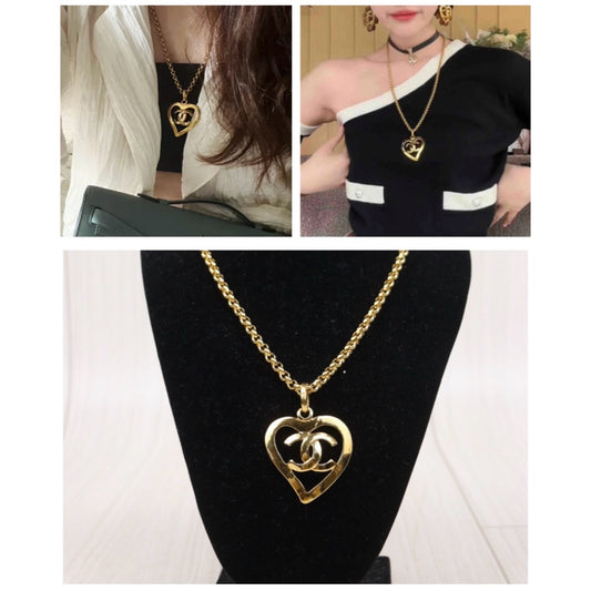 Very Good ( Rank A) | CHANEL Coco Mark 24K Gold Plated Necklace|25032710