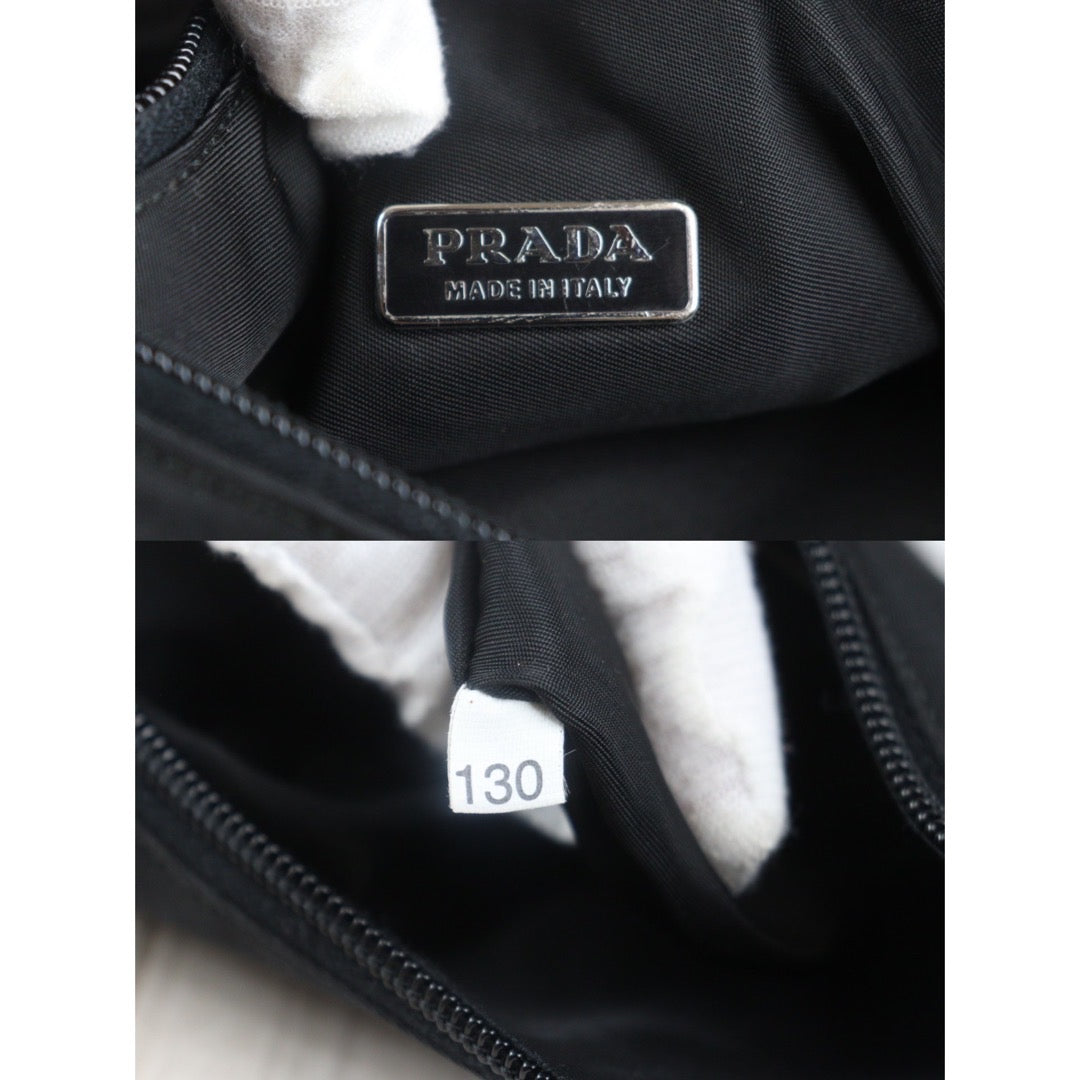 Rank A | PRADA HOBO HandBag Black|23090728