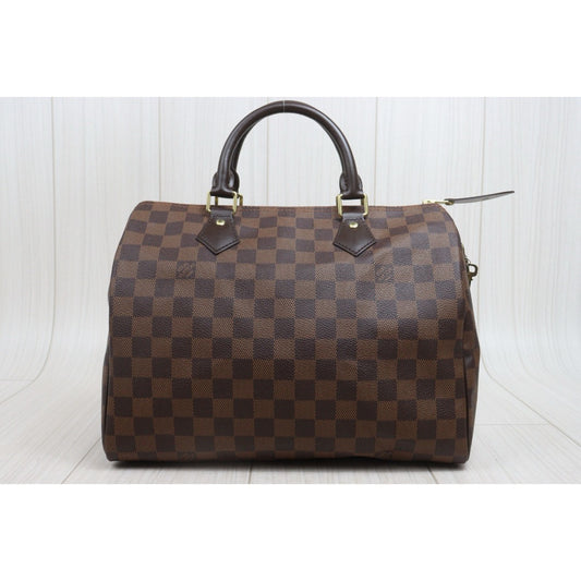 Include Entrupy Certificate of Authenticity|Very Good ( Rank A) | Louis Vuitton Damier Speedy 30 Hand Bag |S26080612