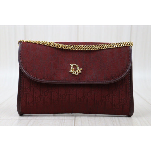 Rank A | Dior Vintage Shoulder Bag Red|24061315