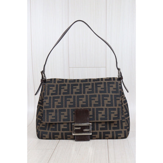 Rank AB| FENDI Zucca Mamma Baguette Shoulder Bag |23101409