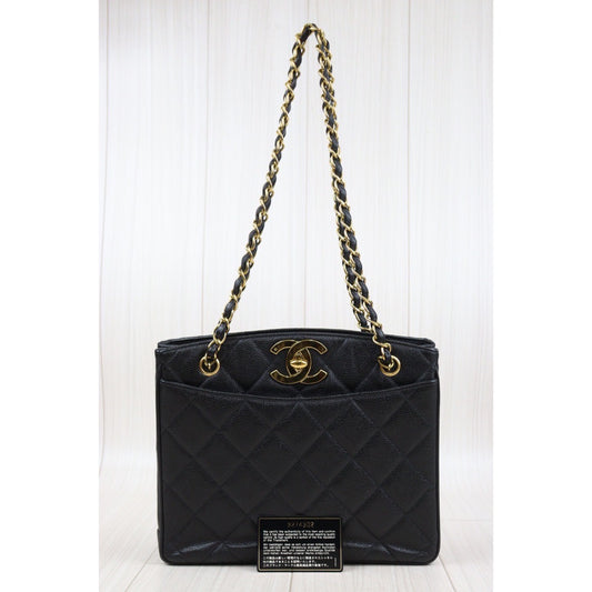 Very Good ( Rank A) |CHANEL Vintage Caviar Skin Shoulder Bag Made in 1994-1996 Year|24032211