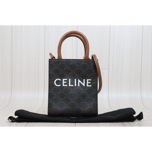 Good ( Rank AB)| CELINE Macadam MINI Tote Bag Shoulder Bag |W25122605