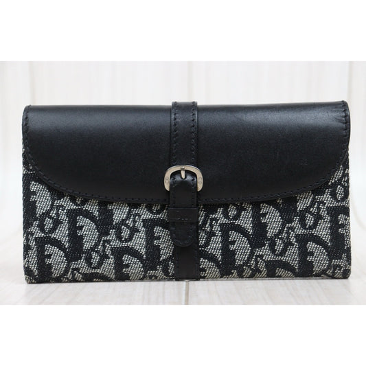 Good ( Rank AB)| Dior Trotter Black Long Wallet|25103102
