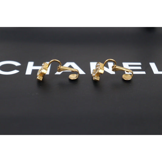 Rank AB |CHANEL COCO Mark Diamond Vintage Earrings |24062714