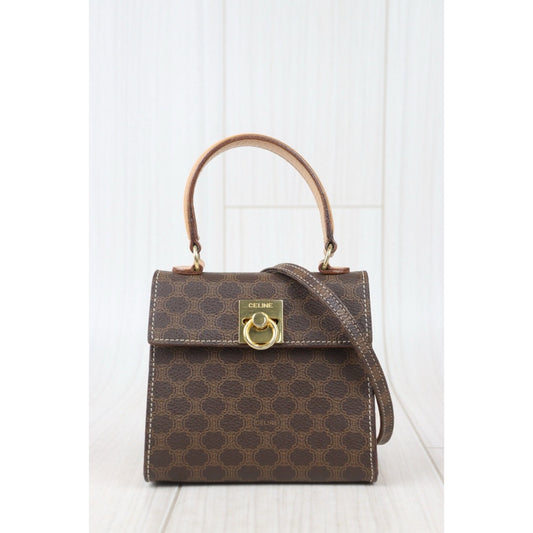Very Good ( Rank A) | CELINE Macadam Mini Hand Bag With Shoulderstrap|24090507