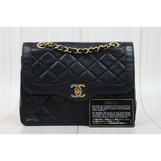 Good ( Rank AB) | CHANEL Paris Limited Series Matrasse Classic Double Flap 22 Shoulder Bag Black Made In 1986-1988Year|25122310