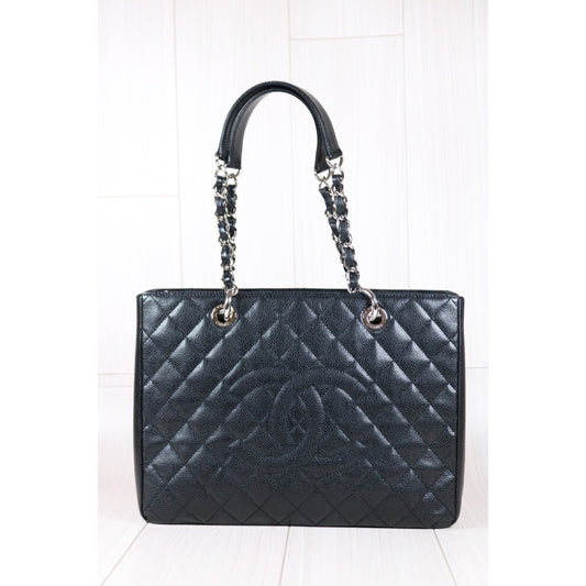 Rank A | CHANEL Matrasse GST Chain Tote Bag Caviar Skin Black Made In 2014 Year|S24042501
