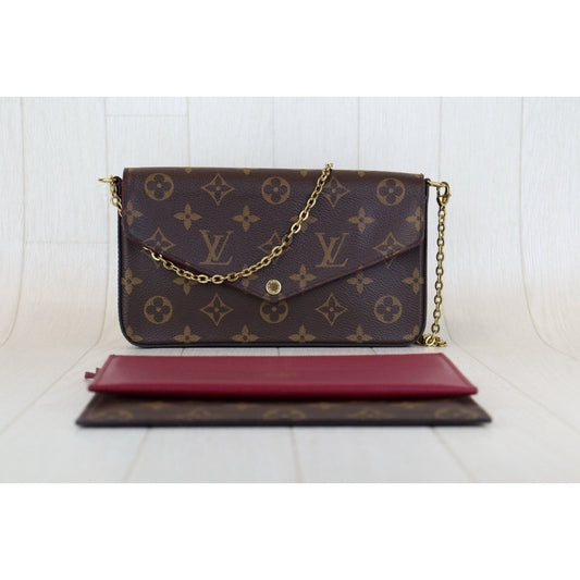 Good ( Rank AB)|LV Monogram Pochette Felicie Shoulder Bag|S24102802