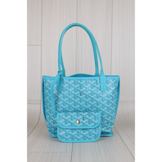 Very Good ( Rank A) | Goyard Anyone Mini Tote Bag Blue|X25021808