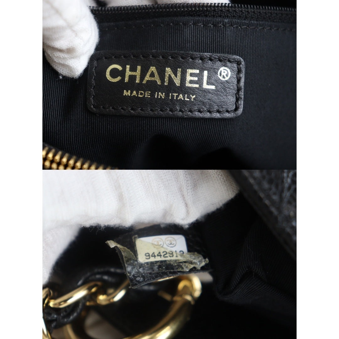 Rank AB | CHANEL Matrasse GST Chain Tote Bag Caviar Skin Black |23082701
