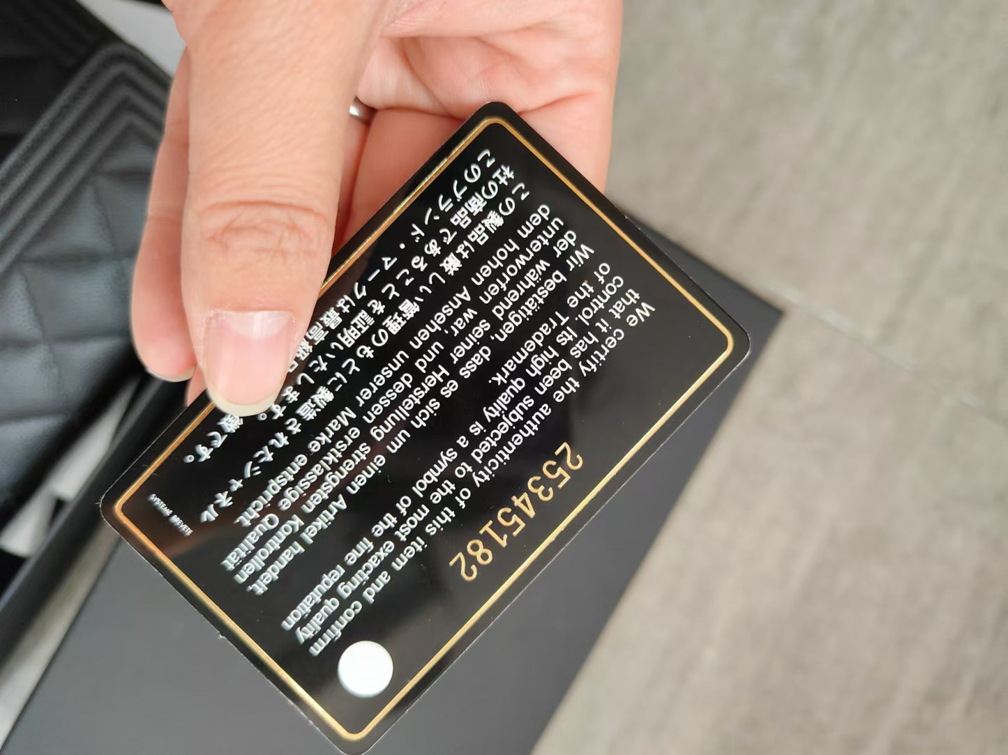 CHANEL Leboy Caviar Skin Black Long Wallet with entrupy