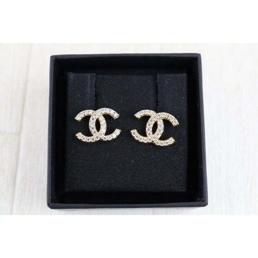 Very Good ( Rank A)|CHANEL COCO Mark Diamond Vintage Earrings |H25011107