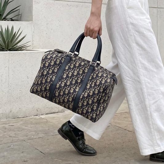 Include Entrupy Certificate of Authenticity|Good ( Rank AB)|Dior Trotter Montaige Boston 30 Hand Bag |26100603