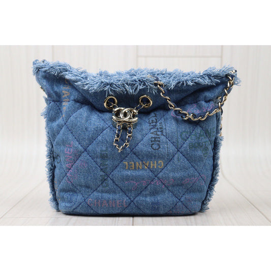 Rank A ｜ CHANEL Denim Lucky Bag Shoulder Bag｜ P24051331