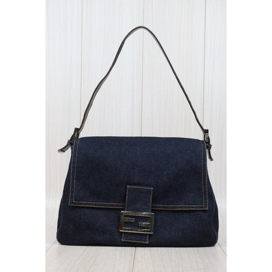 Very Good ( Rank A)| FENDI Denim Baguette Shoulder Bag |25022014