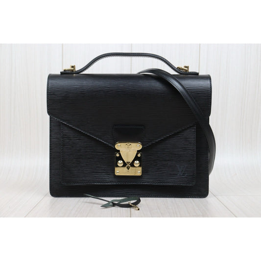 Very Good ( Rank A)| LV Epi Monceau28 Black Shoulder Bag |25120804