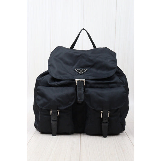 Rank AB|Prada Nylon Backpack Medium Black|V24051501