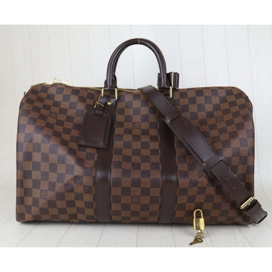 Very Good ( Rank A) | LV Damier Keepall Bandouliere 45 With Shoulderstrap|S25081407