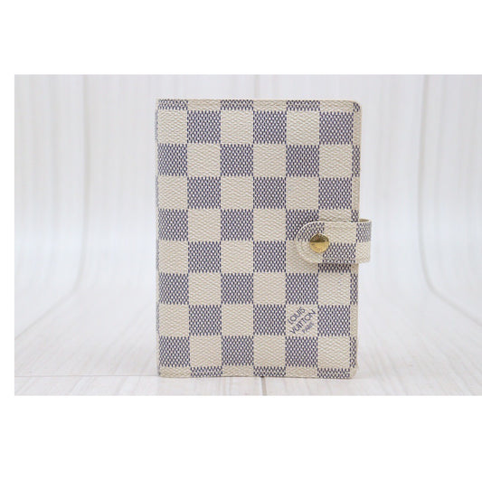 Rank A | LV Damier Azur PM Notebook Cover |Q24040421