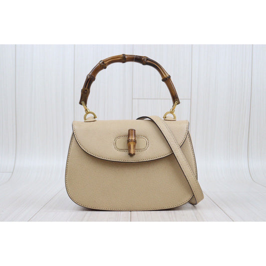 Rank A ｜ GUCCI Vintage Bamboo Hand Bag With Shoulder strap ｜S24032007