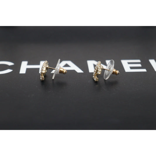 Very Good ( Rank A) | CHANEL C20K Coco Mark Pearl Golden Earrings Made In 2020Year|26020609