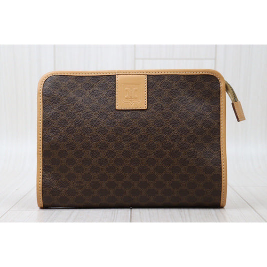 Rank AB| CELINE Macadam Clutch Bag |V24050935