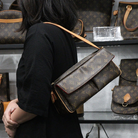 Rank A |LV Monogram Viva Cite MM Shoulder Bag|24010502