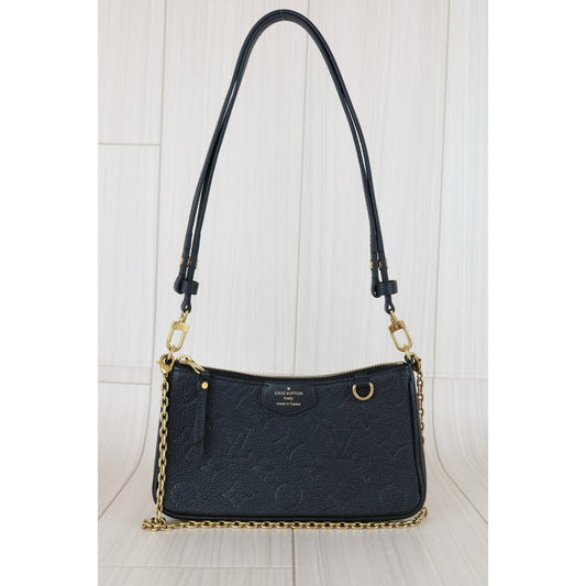 Very Good ( Rank A)| LV Monogram Calf Skin easy pouch Black ShoulderBag|B25011006