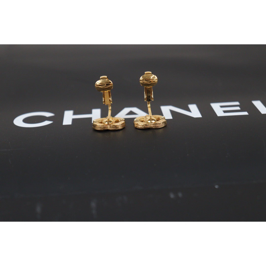 Rank A |CHANEL COCO Mark Diamond Vintage Earrings |24020821