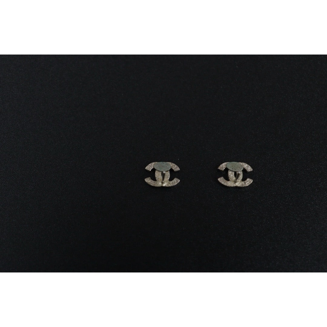 Good ( Rank AB)|CHANEL Mini COCO Mark Rhinestone Earrings Made In 2014 Year|V24122608