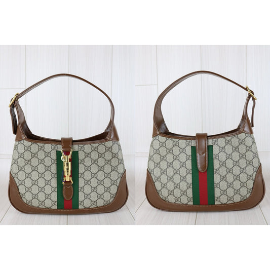 Include Entrupy Certificate of Authenticity|Very Good ( Rank A) | GUCCI Monogram PM Jackie 1961 Handbag With Shoulder Strap|S26030301