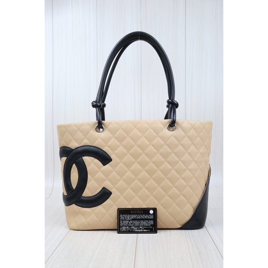 Rank A | CHANEL Cambon Line ToteBag GM Made In 2004-2005 Year|24032929