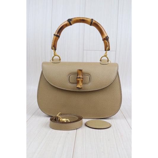 Rank A | GUCCI Vintage Bamboo Hand Bag |23120711