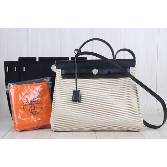 Rank A | HERMES Herbag PM Shoulder Bag □C Stamp With Change Bag|23092604