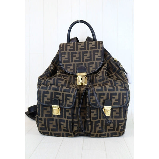 Very Good ( Rank A) | FENDI Zucca Backpack |H24101005