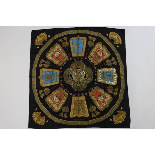 Very Good ( Rank A) | HERMES Poste et Cavalerie Scarf 90|V25110603