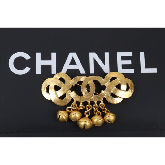Rank A ｜ CHANEL Coco Mark Bell Gold Brooch ｜Q24050945