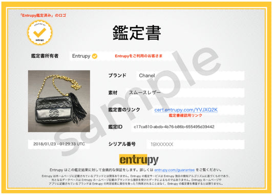 1 Certificate of Authentication with Entrupy