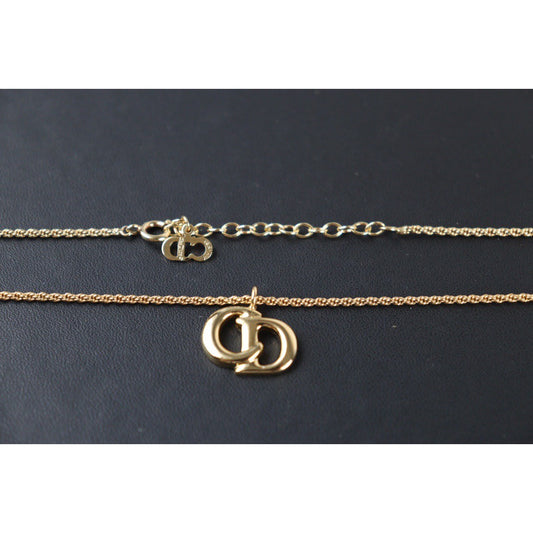 Rank A | Dior Earring Necklace Set Gold|23072708