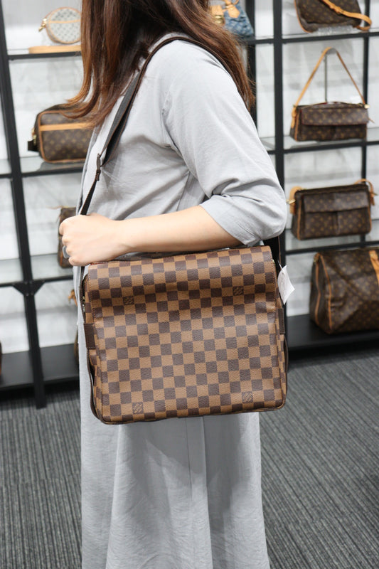 Rank A | LV Damier Naviglio Shoulder Bag |23050407