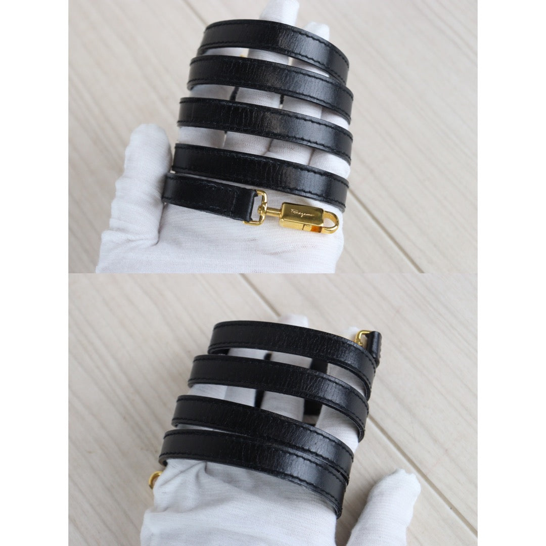 Rank A |Ferragamo Gancini 2WAY Handbag Shoulder Bag| V23061707