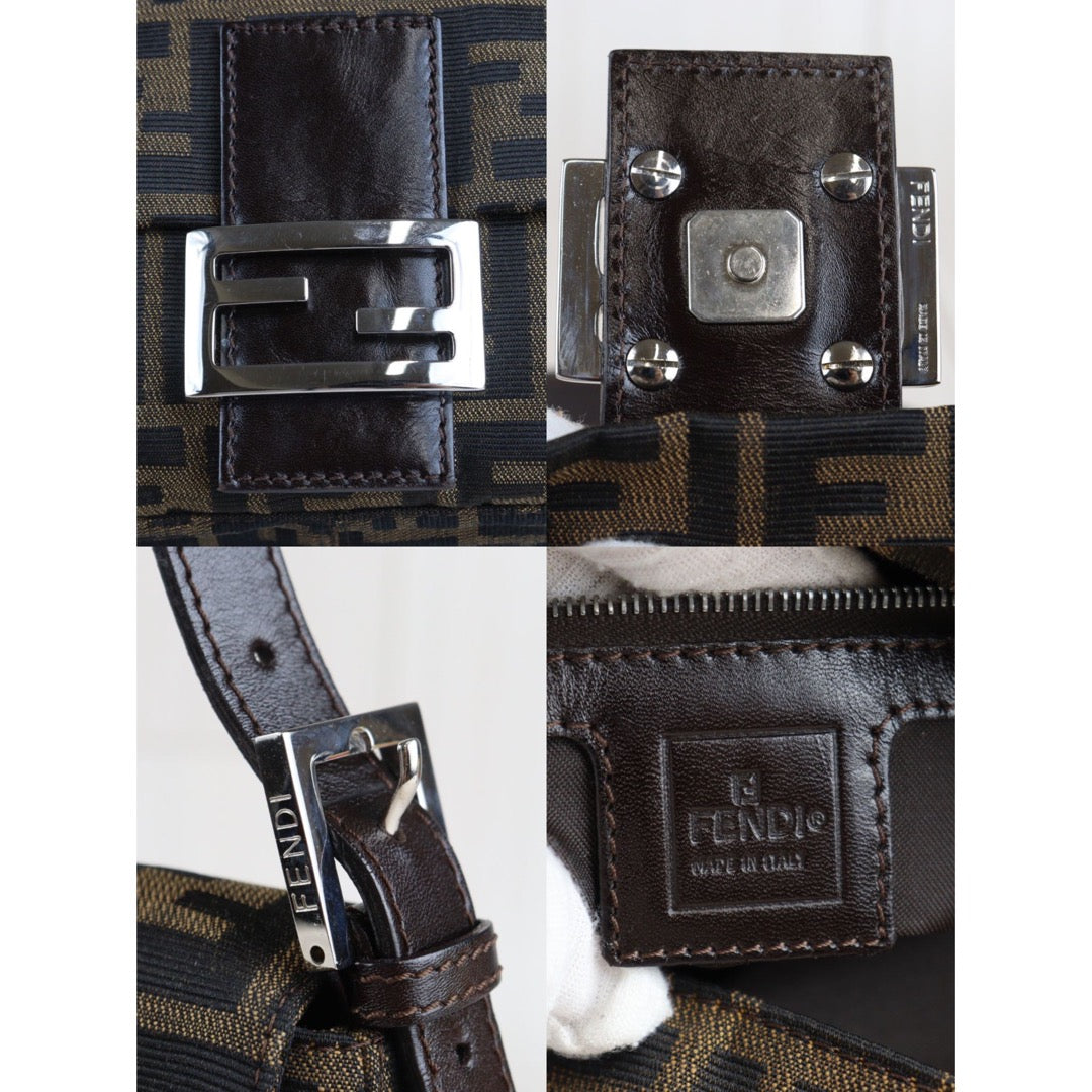 Rank A| FENDI Zucca Mamma Baguette Shoulder Bag |23072704