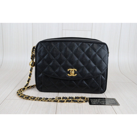 Rank AB | CHANEL Caviar Skin Camera Bag|23062306