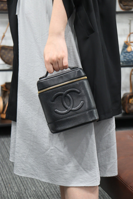 Rank AB | CHANEL Caviar Skin Vanity Handbag |23042501