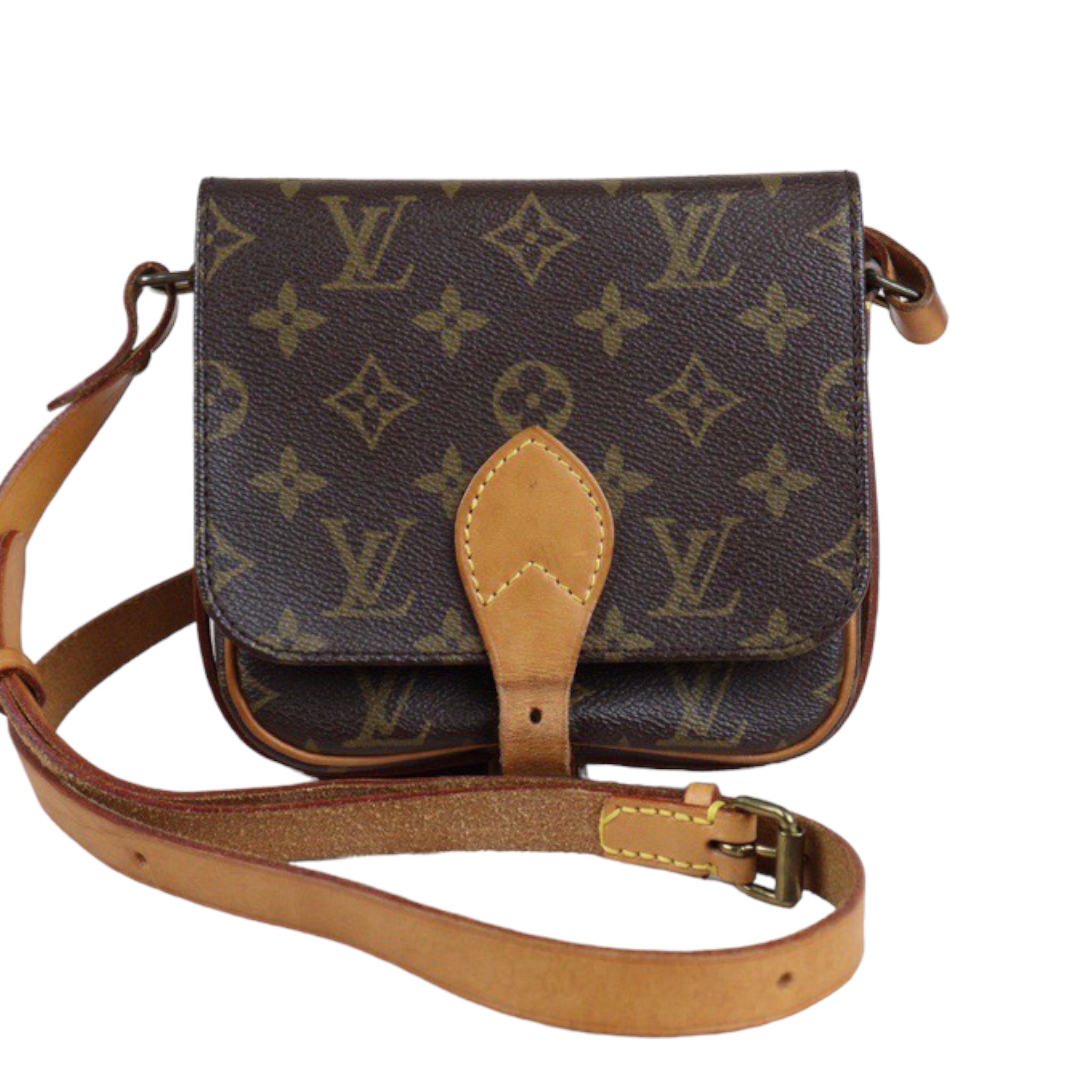 Louis Vuitton Vintage LV Monogramme Logo Bandeau Écharpe Marron Or Soie  Rank Ab