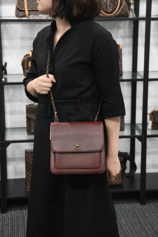 Rank AB | CHANEL Calf Leather Shoulder Bag |23062619