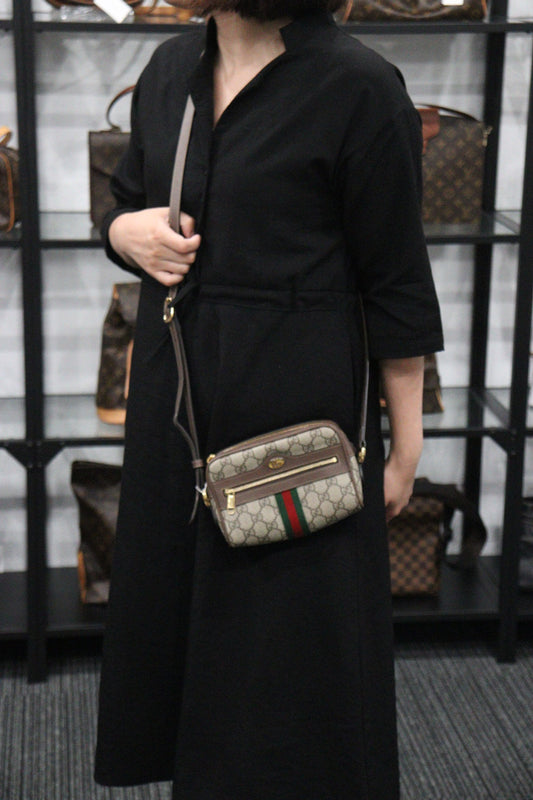 Rank A | GUCCI GG Supreme Mini Bag Shoulder Bag |23062201