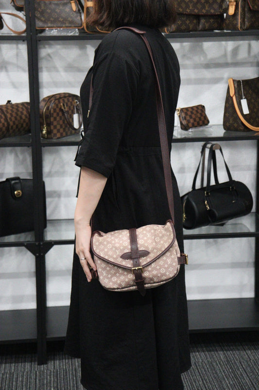 Rank A | LV Monogram Idiel Saumur PM Sepia Shoulder Bag|V23062968