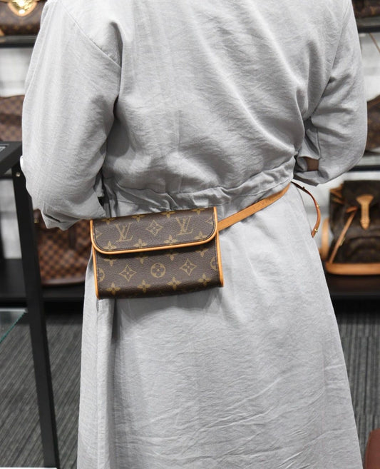 Rank S | LV Monogram Pochette Florentine Waist Bag XS|23042801